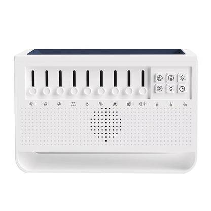White Noise Sleep Sound Machine Flame Air Diffuser Humidifier with BT Speaker & Night Light for Adults Sleeping Meditation